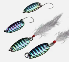 5Pcs Fishing Lure Metal Spinner Bait Bass Tackle Crankbait Spoon Trout Hook1-20g