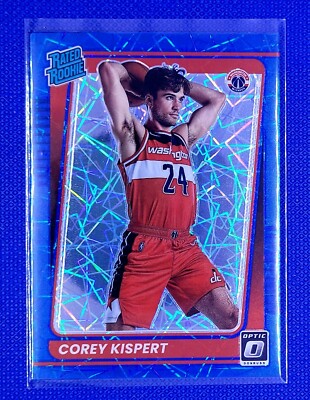 2021-22 Donruss Optic Corey Kispert #183 Blue Velocity Prizm Rated Rookie