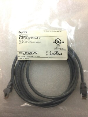 219241-7 TYCO PATCH CORD  CAT 5E 7 FT GRAY ROHS 6 PIECES