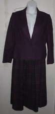 Vintage PENDELTON Suit Jacket Skirt Watch Scottish Tartan Plaid 12-14 Purple Set