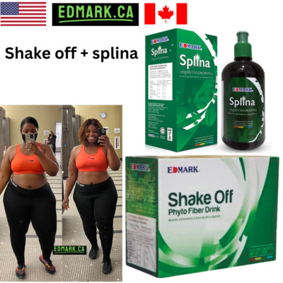 Ventre plat avec Les produits Edmark 1 Shake off + 1  liquide chlorophill 2pack