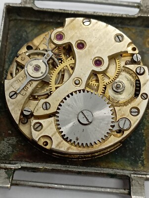 Tank Watch Movement VINTAGE Art deco Military Tank watch Germany made WWII Rare movement ...
