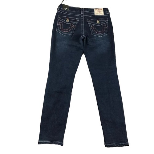 True Religion Jeans Womens 28 Blue Jennie Curvy Mid Rise Super Skinny NWT - 第 1/15 張圖片