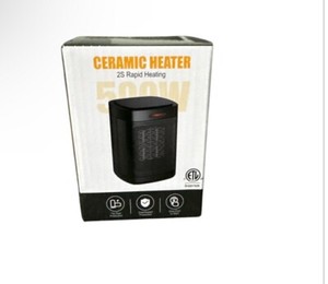 Intertek Small Space CERAMIC PORTABLE HEATER 2s RAPID HEATER Indoor Use 500W