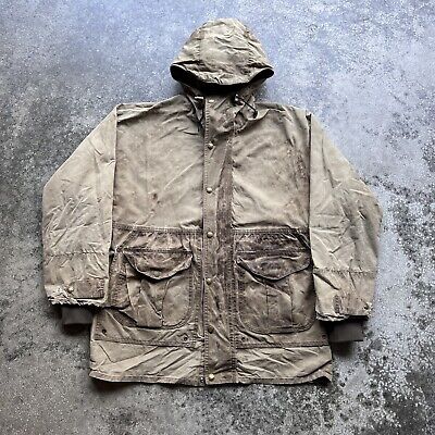 Vintage 90s Filson Style 1438N Hooded Waxed Tin Cloth Jacket Vintage 90s Filson Style 1438N Hooded Waxed Tin Cloth Jacket