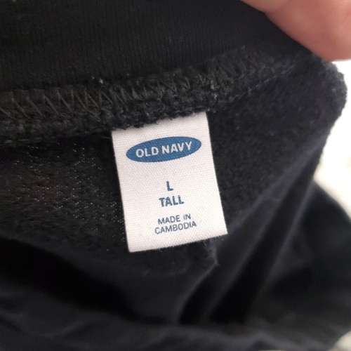 Old Navy Pants Womens L Tall Fleece Straight Leg Sweatpants Black Jack Lounge - Picture 7 of 9
