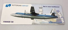 VLM Belgian Airline Luggage Label Aviation Fokker 50 Rotterdam Airport Airplane
