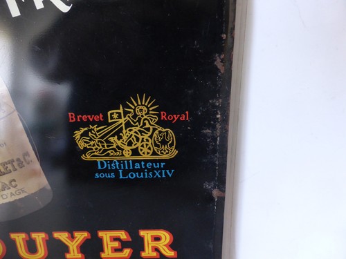 plaque metal publicitaire cognac rouyer guillet advertising metal plate . - Picture 6 of 9