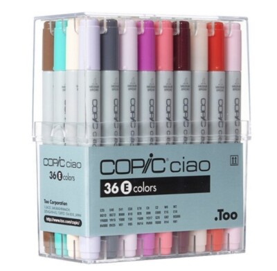 Copic Ciao Marker 36 Color Set Artist Markers A, B, C, D, E Type