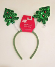 Holiday Tree Headband Green Sequin Accents One Size Fits Most Party FUN