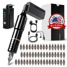 Maquina De Tatuaje Kit Para Tatuar Tattoo Rotativa Pluma Inalambrico Profesional