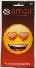 LOVE EMOJI Decal/Sticker 1pc 3-3/4 Dia.Sandylion Wall Car Window Smile Hearts