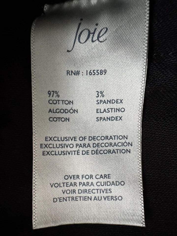 Pantalones de mezclilla cargo Joie negros con cremallera calce contemporáneo nuevos con etiquetas - para mujer talla 12 ~ 32x27 Foto 4 de 4