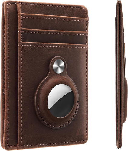 Slim Minimalist Front Pocket Air Tag Wallet, RFID Blocking Card Holder Wallet wi