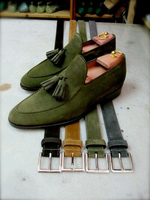 Handmade men green suede dress shoes, formal office moccasin slip on shoes men Handmade men green suede dress shoes, formal office moccasin slip on shoes men