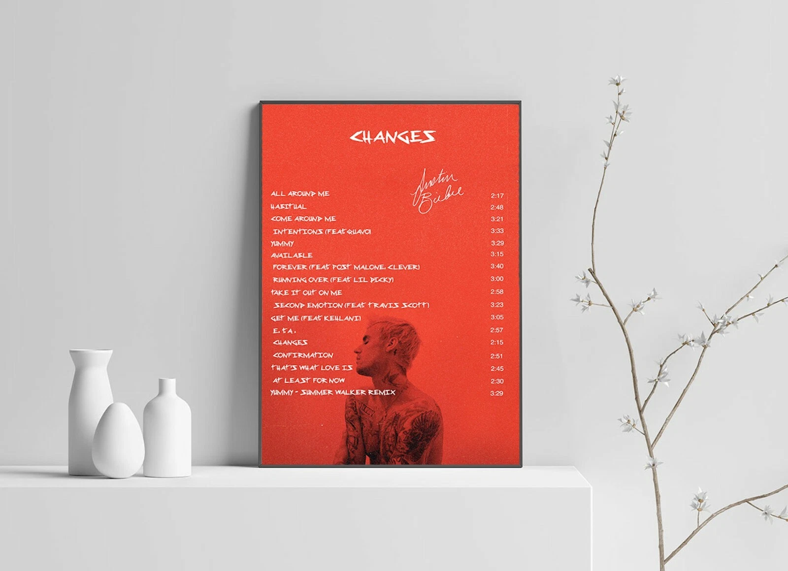 Justin Bieber Changes Album Poster with Artwork and Signature