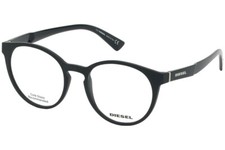 Diesel DL5335 Shiny Black 001 Plastic Round Optical Eyeglasses Frame 51-18-150