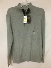 Tasso Elba Men's Supima Cotton Textured 1/4-Zip Sweater 100064346MN Grey NWT