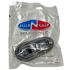 Nice N Chip Nylon Braided Micro USB 2.0 Male to Micro B Cable Black White 3 Feet