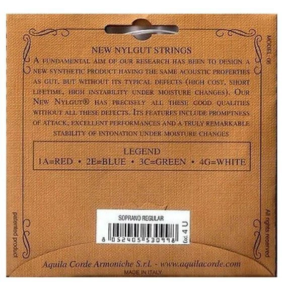 Aquila Nylgut regular set SOPRANO Ukulele Strings -- 10 sets - Image 2 of 2