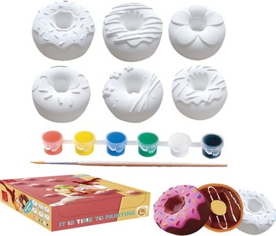 Doughnut Plaster Painting Kit for Teens & Adults - Creative Art Craft
