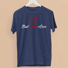 Camiseta Best Mom Ever Día de la Madre Mamá Mamá Cumpleaños Corazón Calentamiento Regalo
