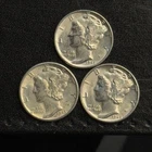 Lot of Mercury Dimes - 1945-P, 1943-D, 1943-P - BU High Grades
