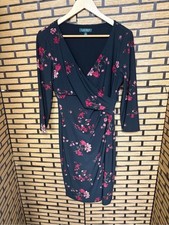 Lauren Ralph Lauren black floral dress size 8