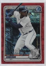 2020 Bowman Chrome Prospects Red Shimmer Refractor 1/5 Daz Cameron #BCP-45 13iq