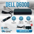 Genuine Dell D6000 Dual Display USB-C Universal Docking Station w/130W Adapter