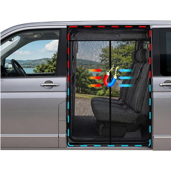 Moskitonetz Magnetisch VW T5 T6 Fliegengitter Insektenschutz Camping-image