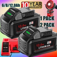 12.0Ah For Milwaukee For M18 Battery Extended Lithium 18V 48-11-1880 Charger/Fan