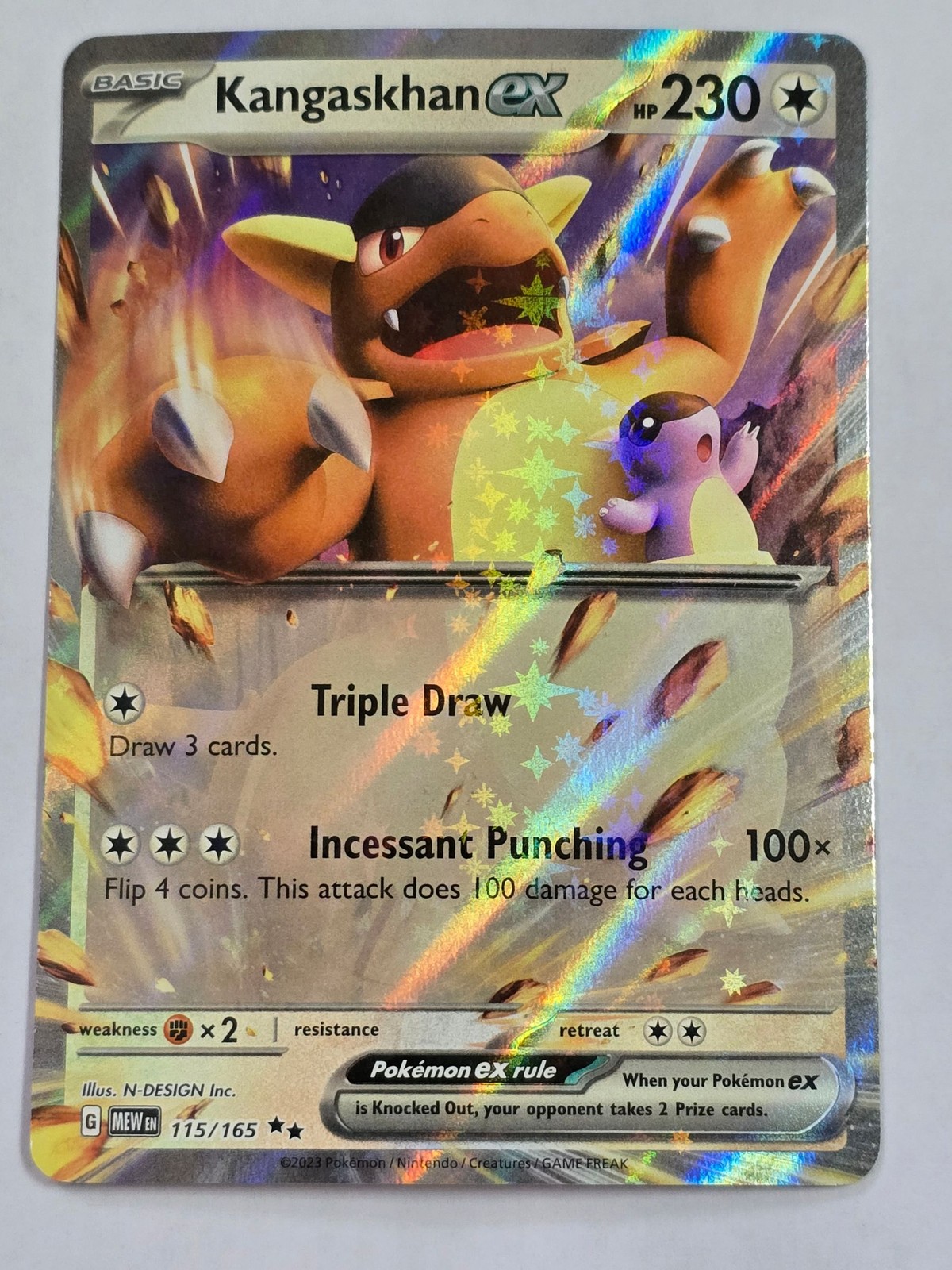 Kangaskhan ex 115/165 Double Rare 151 Pokemon NM