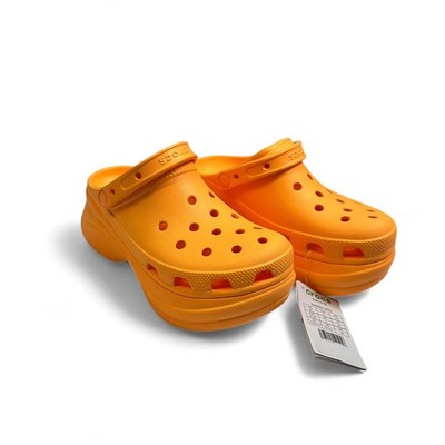 Pantoletten Damen, Crocs W Classic Bae Clog, orange - UK 5