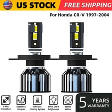 2PCS 9003/H4 LED Headlight Bulbs Kit High/Low Beam For Honda CR-V 1997-2004