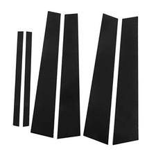 6PCS Side Window Trim Pillar Post Decal, Glossy Black Exterior Door Cover