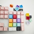 Profil OEM Blank Keycaps PBT Rainbow Mixed Colors 1U R4 Keycap for MX Switchi...