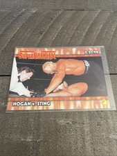 1999 Topps WCW/nWo Nitro SuperBrawl IX Hulk Hogan VS Sting S2 Sticker Insert NM