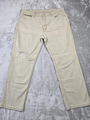 Levis 541 Jeans Mens 38x30 Khaki Beige Athletic Taper Comfort Stretch