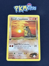 Pokemon TCG Brock's Sandshrew Gym Heroes 72/132 Regular 1st Edition MP.