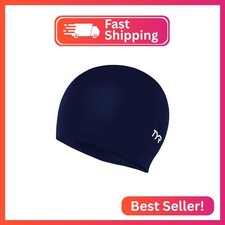 TYR Mens Black Swim-caps, Navy