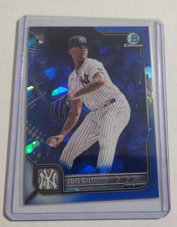 LUIS GIL 2022 Bowman Chrome Sapphire RC Rookie #78 New York Yankees