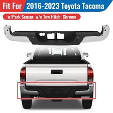 For 2016-2023 Toyota Tacoma Rear Bumper Assy Chrome W Park Sensor Wo Tow Hitch For 2016-2023 Toyota Tacoma Rear Bumper Assy Chrome W Park Sensor Wo Tow Hitch