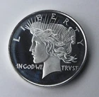 Highland Mint HM Peace Dollar Half Troy oz .999 Fine Silver Round