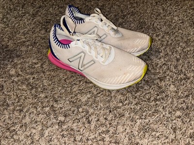 New Balance FuelCell Echo Shoes Womens Size 10 White Pink Yellow Running WFCECSW