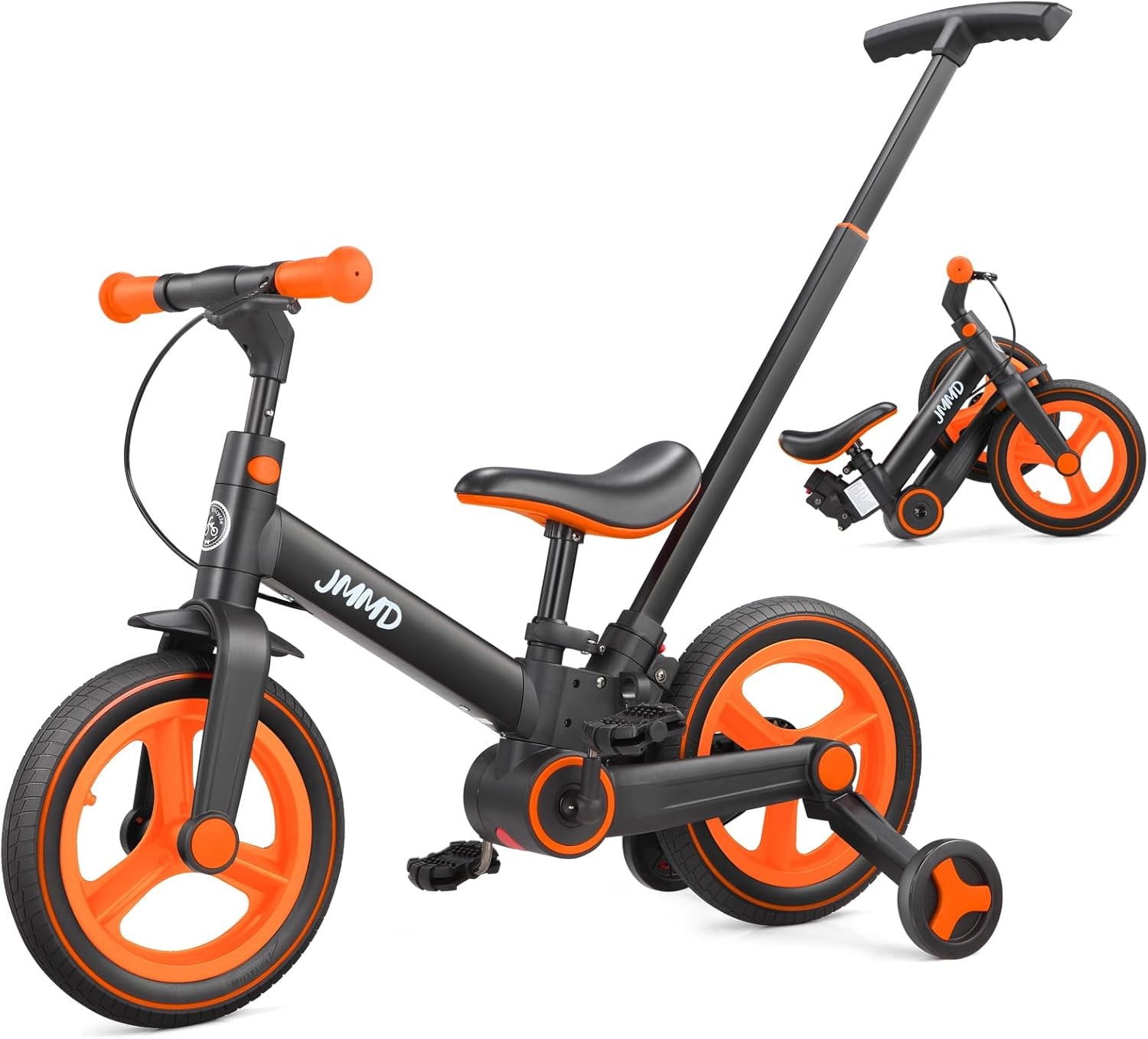 JMMD 6 in 1 Toddler Bike with Push Handle for Kids 18-60 Mon