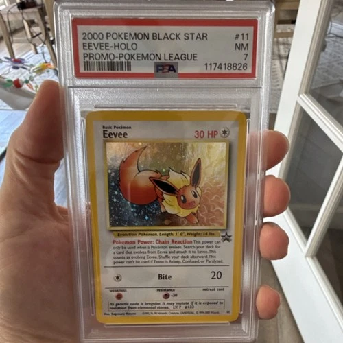 Pokémon League 2000 Black Star Promo Eevee Holo #11 PSA 7