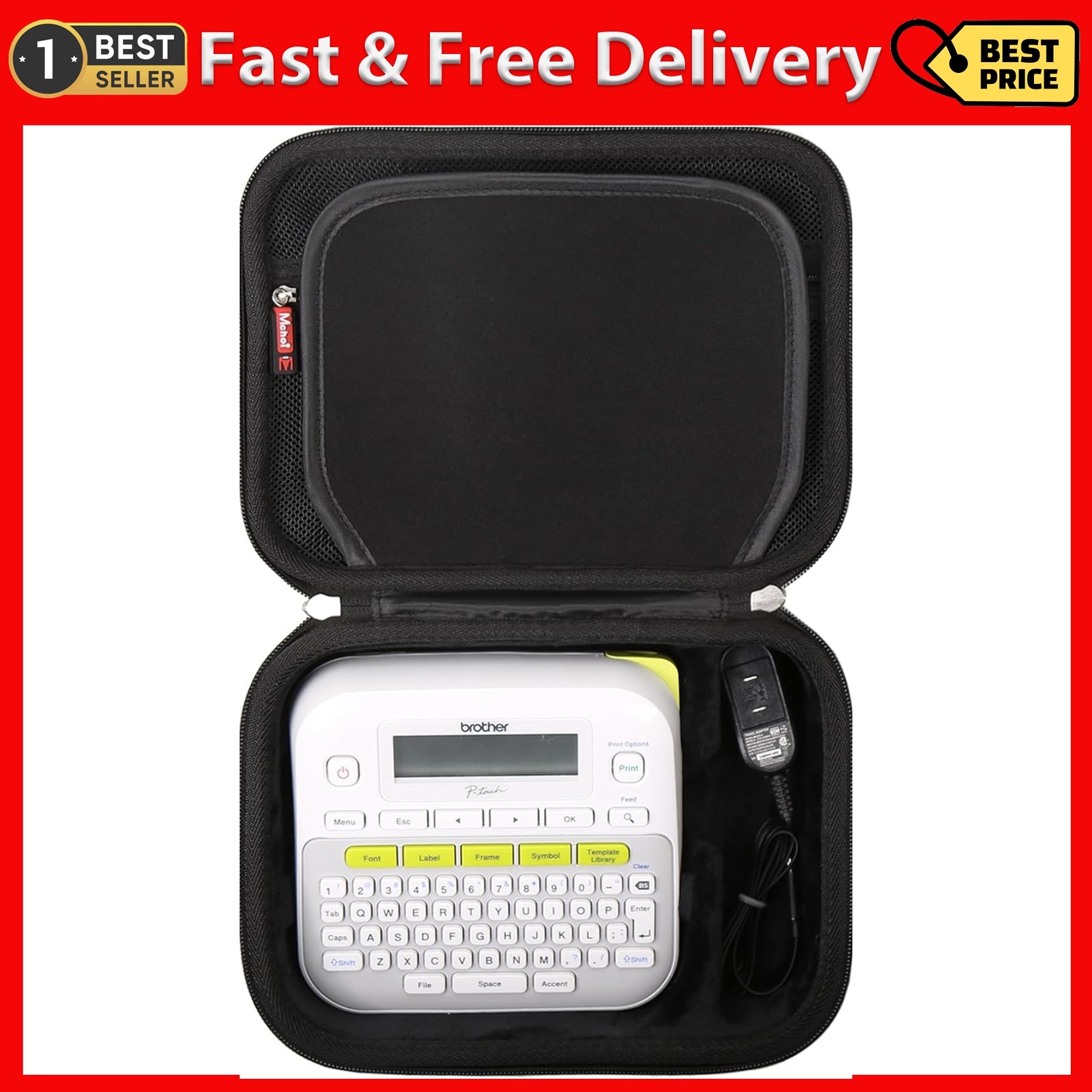 Hard Case Compatible with Brother P-Touch PTD220 D210 Label Maker, Organizer Hol