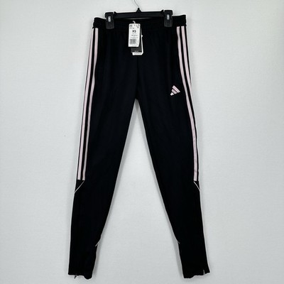 Adidas Tiro Sweatpants Black /Pink Womens Tapered Leg Futbol HR7118 SZ XS NWT