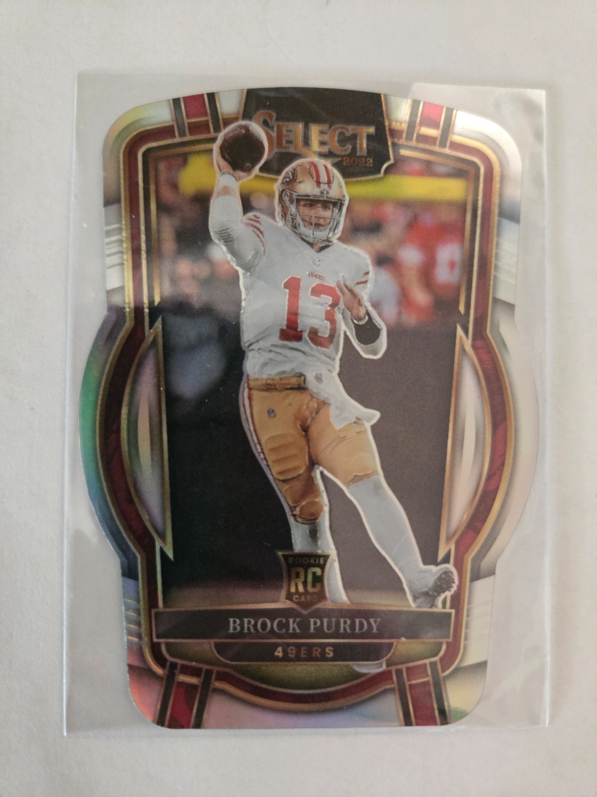 2022 Panini Select - Brock Purdy #213 Silver Prizm Die-Cut (RC)